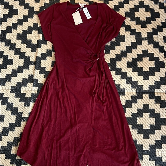 NWT Joie Anjula Topanga Red Wrap Dress - Picture 4 of 5